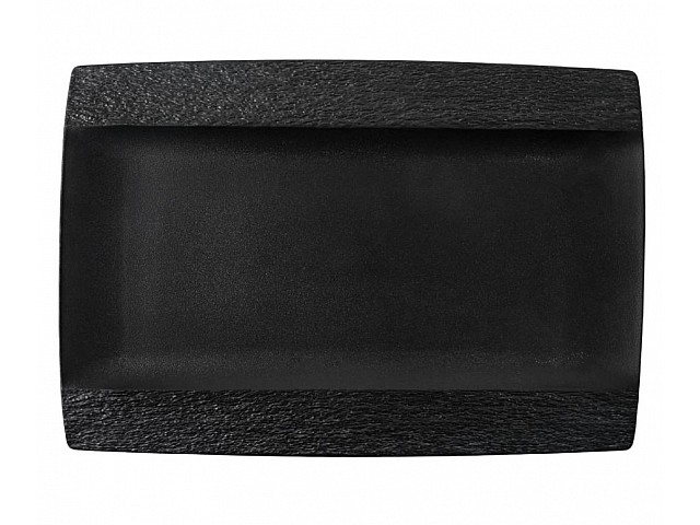 Прямоугольное блюдо 36 см Эфиопия Lenardi черное