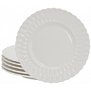 Набор из 6 тарелок 26 см Bamboo Lenardi рифленые