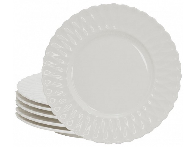 Набор из 6 тарелок 26 см Bamboo Lenardi рифленые