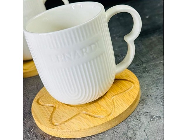 Чайный набор на 6 персон 12 предметов чашки 300 мл Bamboo Lenardi