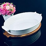 Овальная форма-блюдо для запекания 38 см с крышкой/подставкой Stove Lenardi