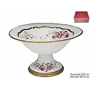 Фруктовница на ножке Мраморная Lenardi 28 см