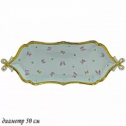 Прямоугольное блюдо Бабочки Lenardi зеленые 50 см