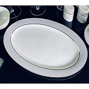 Овальное блюдо 23 см Серебряная Симфония Lenardi