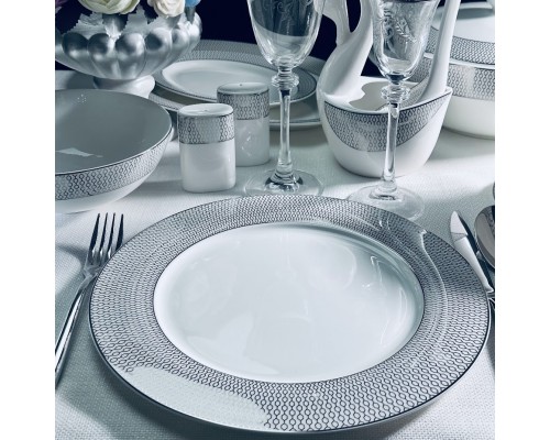 Набор 6 тарелок 27 см Севилья серебро Lenardi