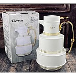 Термос 1000 мл Therm Lenardi белый с золотом