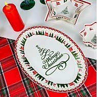 Набор из 2 овальных блюд 35,5 см Новогодний Lenardi Набор из 2 овальных блюд 35,5 см Новогодний Lenardi