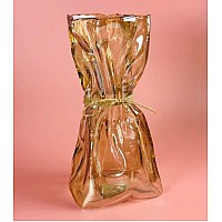 Декоративная ваза для цветов 30 см Fiore Lenardi янтарная