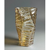 Декоративная ваза для цветов 25см Vase Lenardi желтая