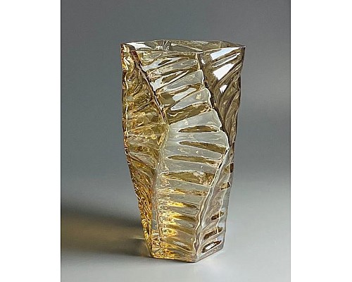 Декоративная ваза для цветов 25см Vase Lenardi желтая