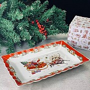 Прямоугольное блюдо Новогодний Lenardi 30 см