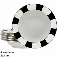 Набор 6 глубоких тарелок 21 см Жаклин Lenardi