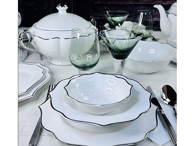 Столовый сервиз Magnolia Silver на 6 персон 45 предметов