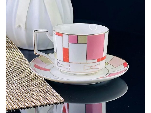 Чайный набор Cube Lenardi на 6 персон 12 предметов зеленый