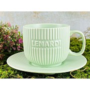 Чайный набор Stripe Lenardi на 6 персон 12 предметов 290 мл зеленый