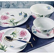 Обеденный сервиз Flowers Lenardi клевер на 6 персон 23 предмета