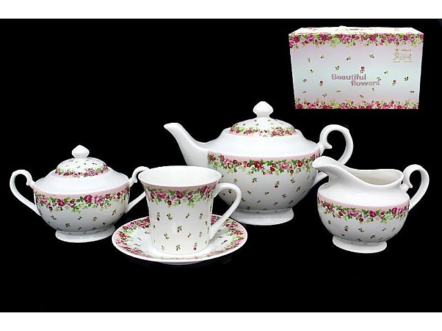Чайный сервиз Lenardi Розовый сад на 6 персон