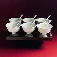 Набор из 6 креманок 11 см с ложками на подставке Tropical Lenardi