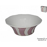 Салатник Волна розовая Lenardi 23 см