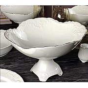 Фруктовница 30 см на ножке Аврора золото Lenardi