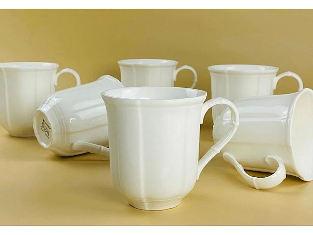 Набор из 6 кружек 330 мл в Simple white Lenardi