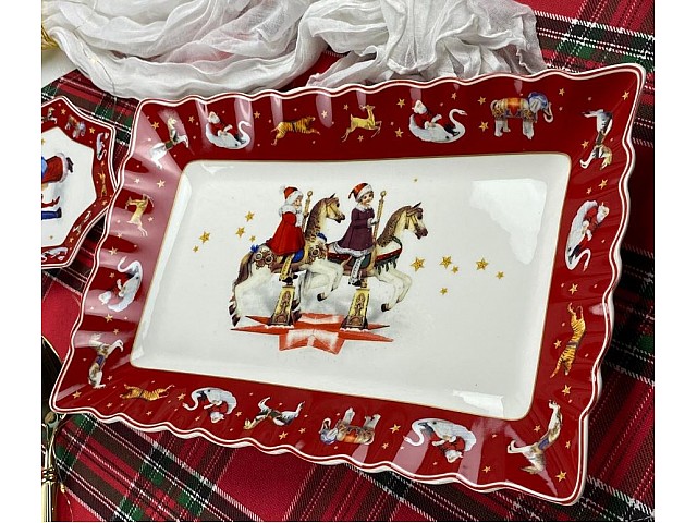 Прямоугольное блюдо 35 см Новогодний Lenardi