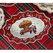 Глубокое круглое блюдо 24 см Новогодний Lenardi