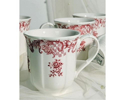 Набор из 6 кружек 320 мл Red Flowers Lenardi
