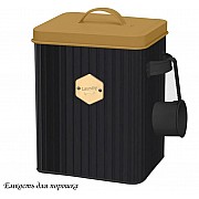 Контейнер для порошка 6,4 л с мерной ложкой черный/медный Metal Lenardi