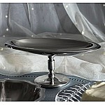 Овальное блюдо на ножке Steel Lenardi