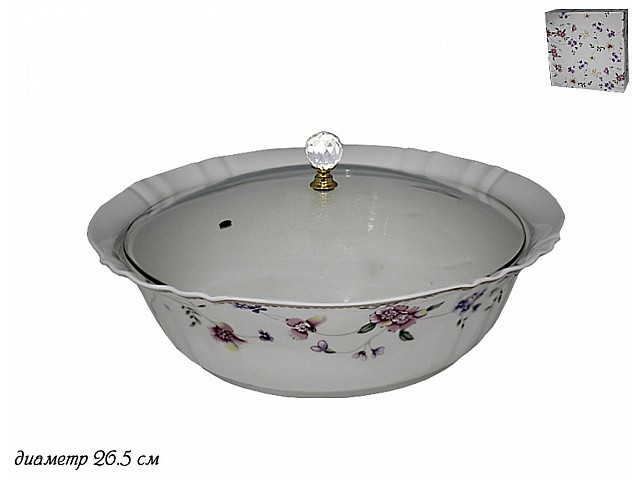 Салатник с крышкой Lenardi Флоренс 26 см