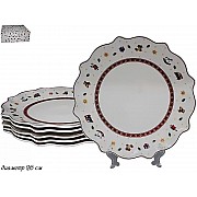 Набор 6 тарелок Новогодний Lenardi 26 см