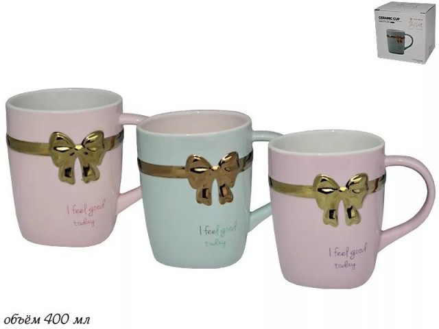 Кружка Золотые бантики Lenardi 400 мл