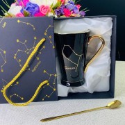 Кружка Зодиак Близнецы Lenardi 390 мл с ложкой