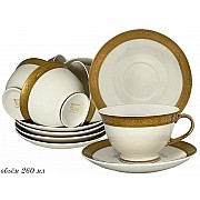 Набор чашек с блюдцами Lenardi Матовая полоса 12 предметов