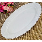Овальное блюдо 31 см Белая роза Lenardi