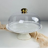 Тортовница 31 см на ножке с крышкой Orchidea Lenardi