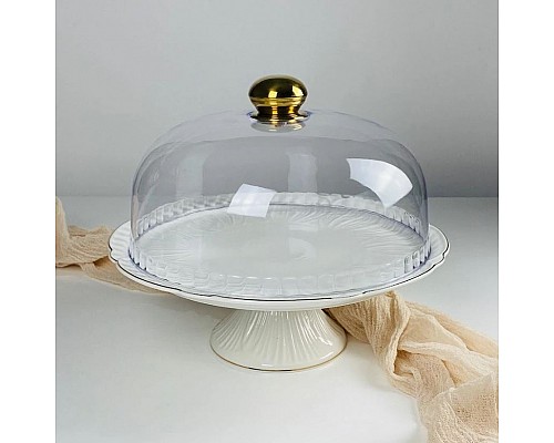 Тортовница 31 см на ножке с крышкой Orchidea Lenardi