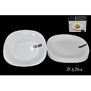 Набор из 6 тарелок 21 см Lenardi White