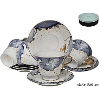 Чайный набор Lenardi Marble 250 мл 12 предметов Чайный набор Lenardi Marble 250 мл 12 предметов
