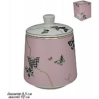 Сахарница Lenardi Butterfly розовая 500 мл