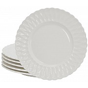 Набор из 6 тарелок 21 см Bamboo Lenardi рифленый