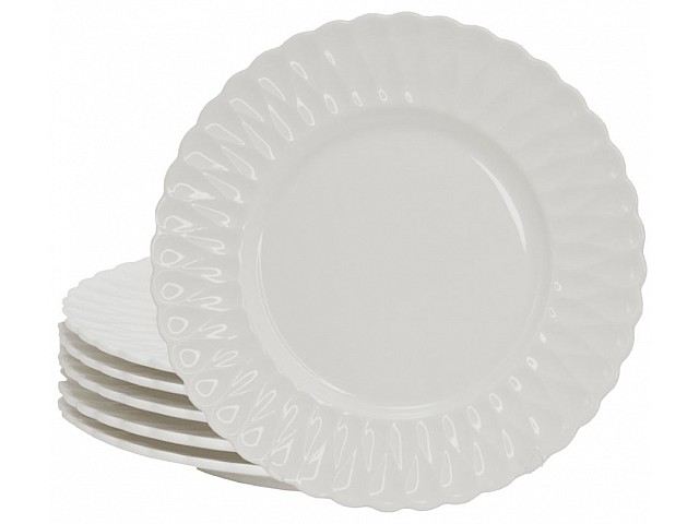 Набор из 6 тарелок 21 см Bamboo Lenardi рифленый