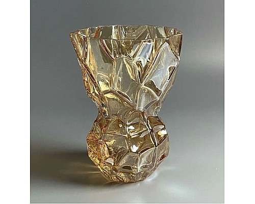 Декоративная ваза для цветов 20см Vase Lenardi желтая