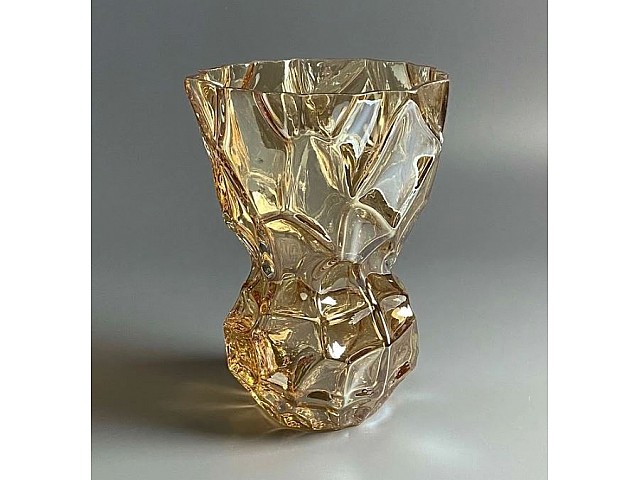 Декоративная ваза для цветов 20см Vase Lenardi желтая