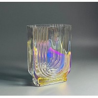 Декоративная ваза для цветов 21 см прямоугольная Vase Lenardi перламутр