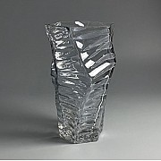Декоративная ваза для цветов 25см Vase Lenardi серая