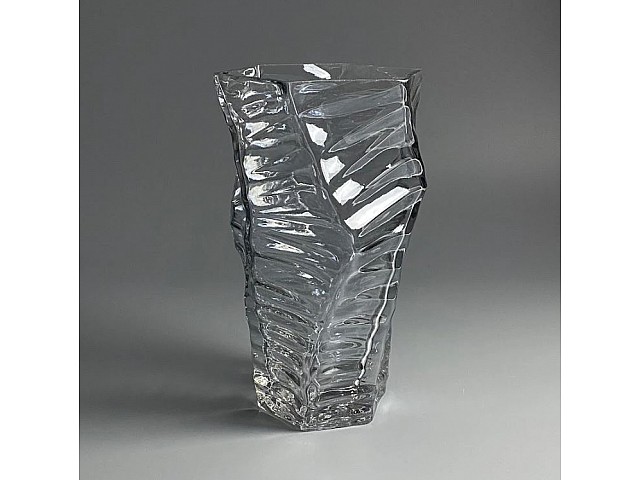Декоративная ваза для цветов 25см Vase Lenardi серая