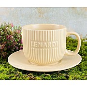 Чайный набор Stripe Lenardi на 6 персон 12 предметов 290 мл желтый