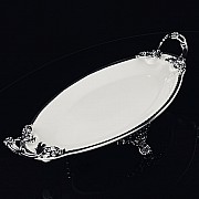 Блюдо 36 см Atlantis Lenardi на ножках с ручками